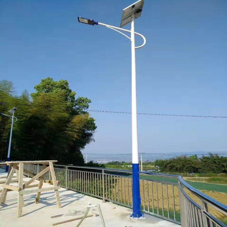 新款农村太阳能路灯 6米LED道路照明灯 锂电池小区照明高杆灯