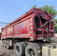 9米天鸿履带后推自卸半挂  耐高温皮带 可以拉热沥青