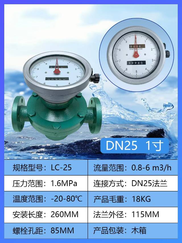 椭圆齿轮流量计DN25