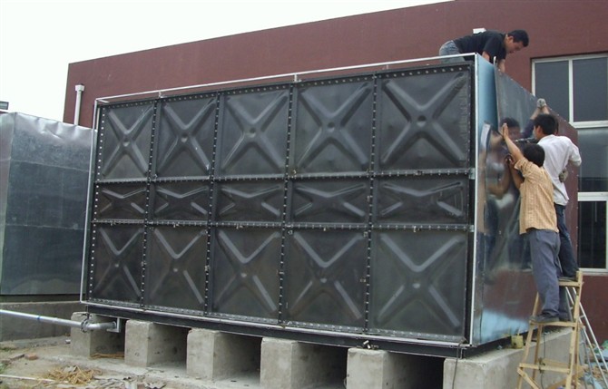 搪瓷钢板水箱厂家 镀锌钢板水箱型号价格 寿命长 易清洗