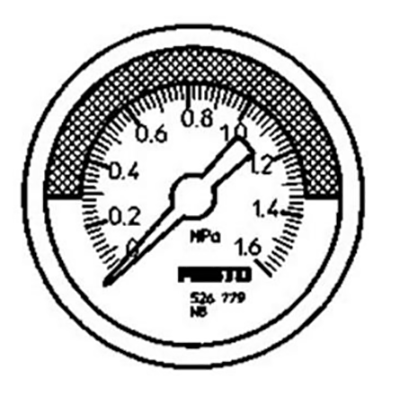 费斯托FESTO 压力表，R1/4，0至0.025Mpa，MA-50-0,25-R1/4-MPA-E-RG，526780