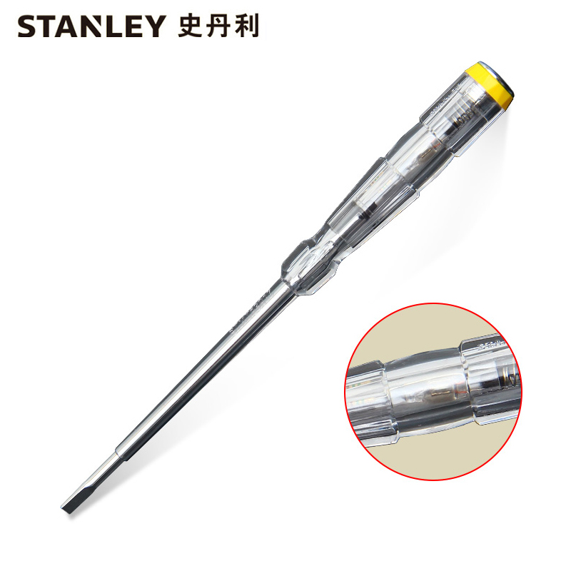 史丹利STANLEY 测电螺丝批，100-500V，185mm，STMT62017-8-23，电工螺丝刀 试电笔 测电笔 测电螺丝批100-500V/185mm STMT62017-8-23