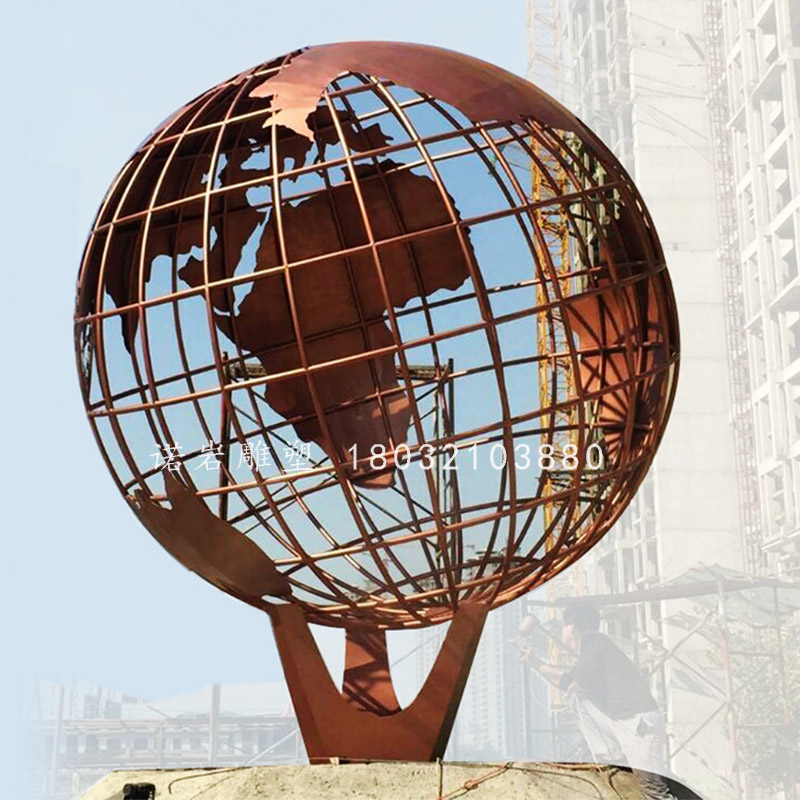 不锈钢地球仪雕塑 大型地球仪雕塑 材料独特