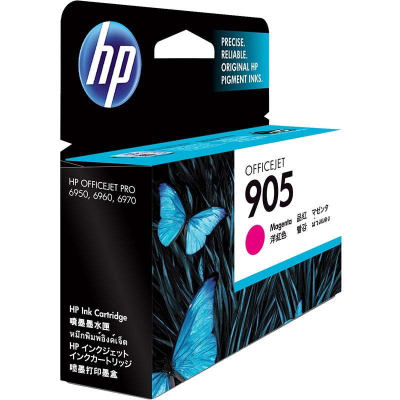 惠普（HP） 品色墨盒，T6L93AA 905（适用于HP OJ6960，6970） 单位：个 惠普墨盒(T6L93AA) 905 品红色 T6L93AA