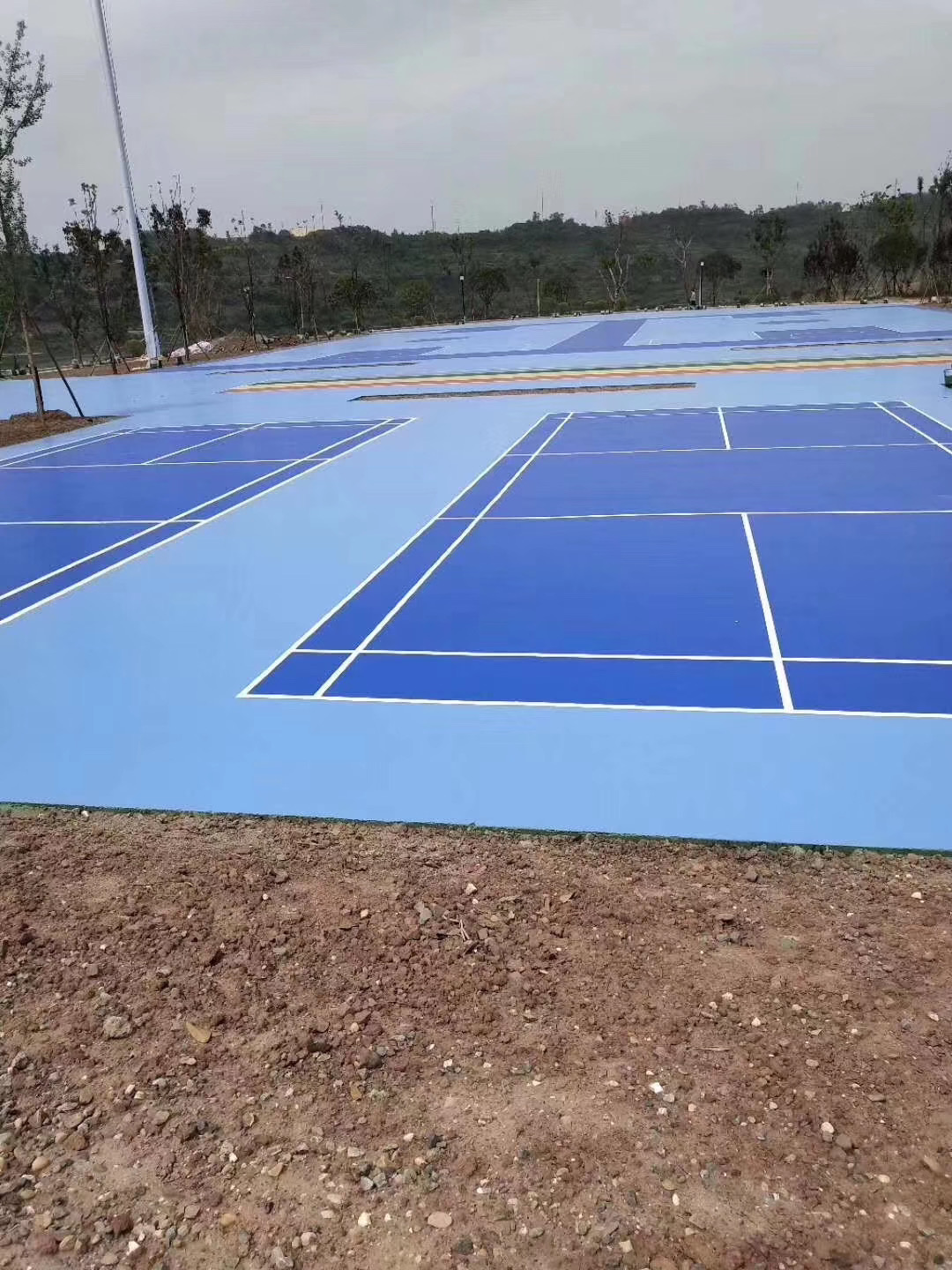 硅pu网球场地施工 塑胶网球场施工