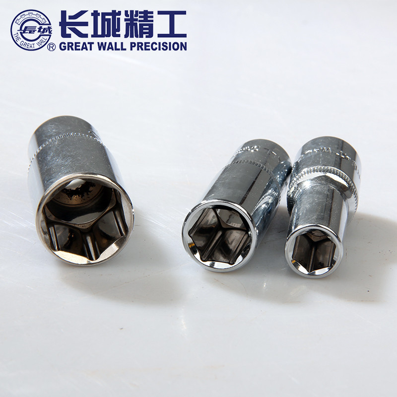 长城精工 3/8"(10mm）系列公制六角长套筒，18mm，524018