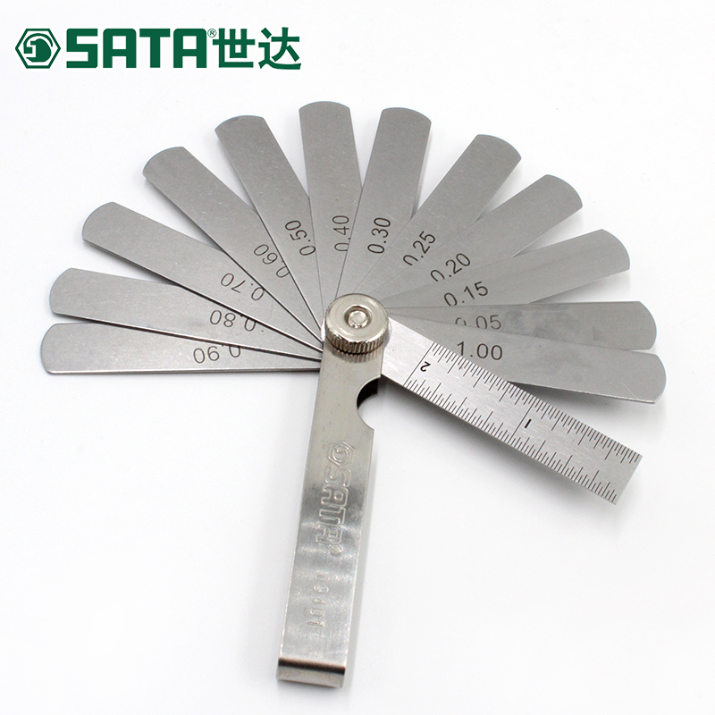 世达 塞尺，0.05-1.00mm，14件套 14件套公制塞尺 0.05-1.00mm 09401