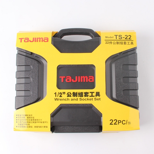 田岛TAJIMA，22件套1/2" 公制套筒组套，TS-22，1套