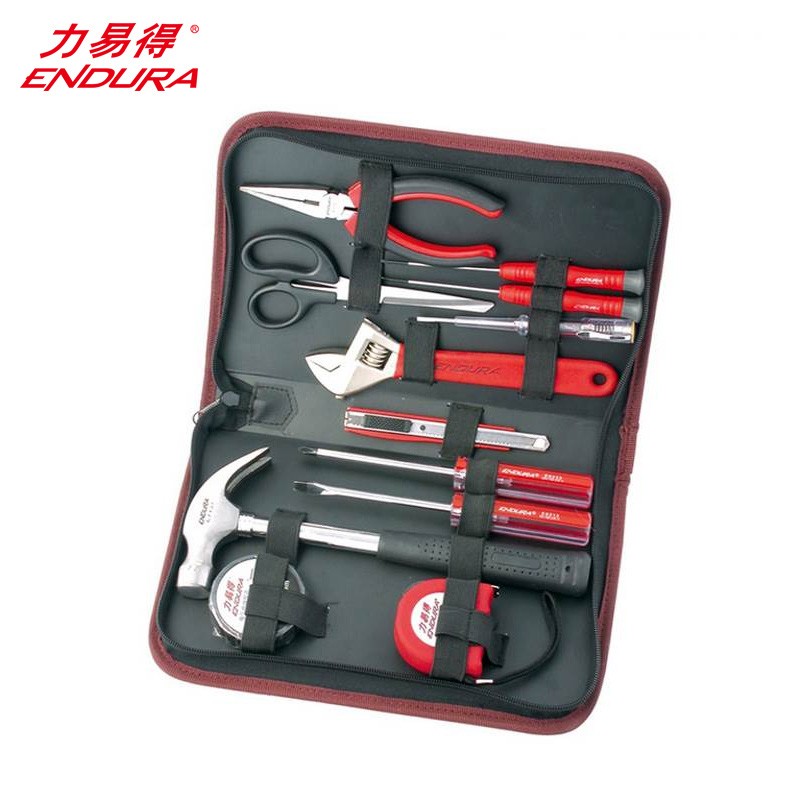 力易得 电子维修工具组套，力易得 12件套 E1125 12件便携工具包组套 E1125