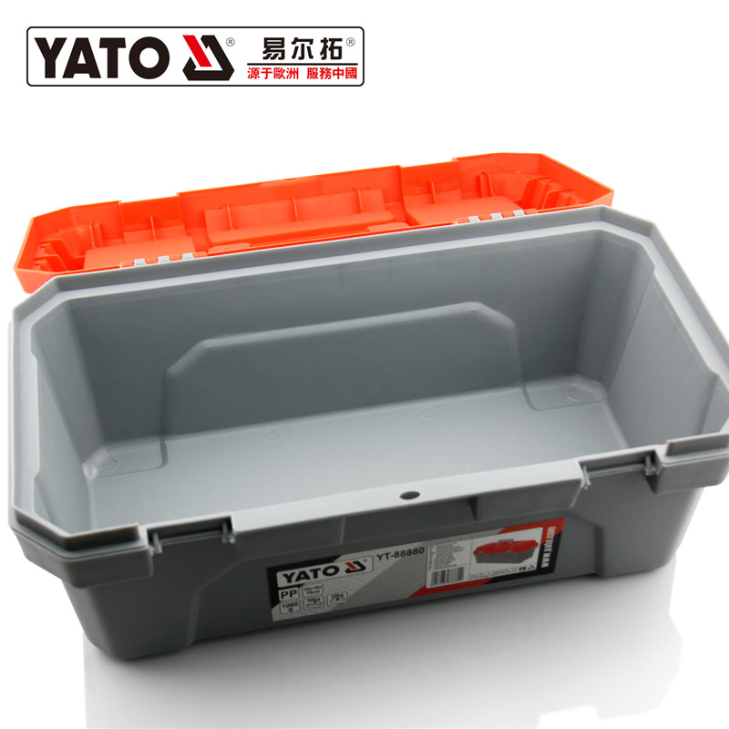 易尔拓YATO 塑料工具箱,475X230X210mm，19"，YT-88882