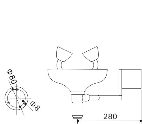 电伴热洗眼器 整体304不锈钢便携式洗眼器