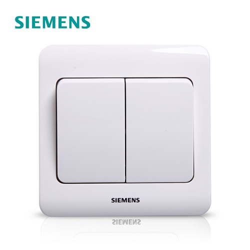 西门子SIEMENS 远景系列二位单控大跷板开关，5TA02111CC1 雅白  5TA02111CC1