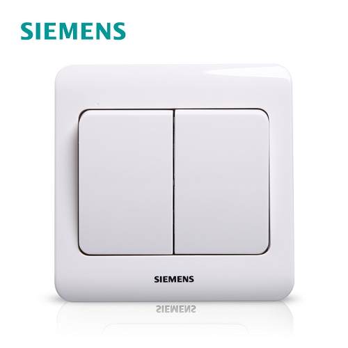 西门子SIEMENS 远景系列二位双控大跷板开关，5TA02161CC1 雅白  5TA02161CC1