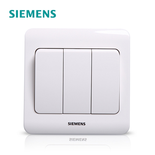 西门子SIEMENS 远景系列三位单控大跷板开关，5TA02311CC1 雅白  5TA02311CC1