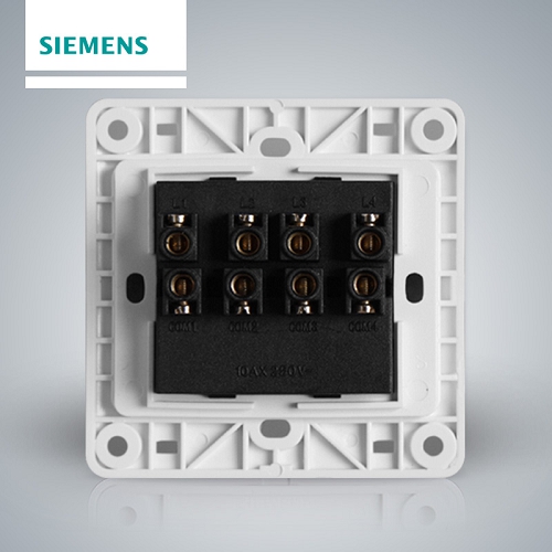 西门子SIEMENS 远景系列四位单控大跷板开关，5TA02411CC1 雅白