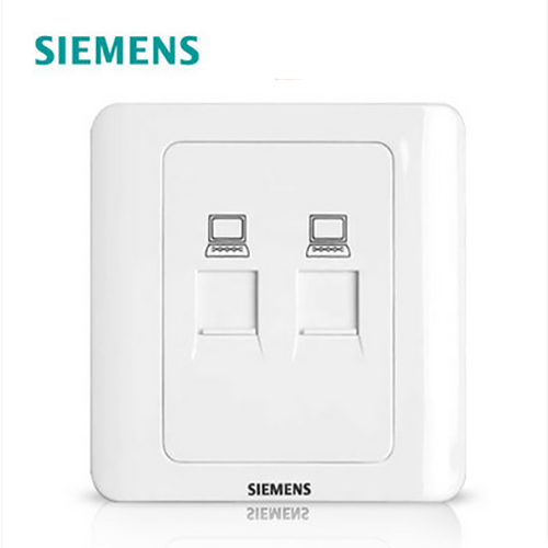 西门子SIEMENS 远景系列二位八芯电脑插座RJ45(超5类)，5TG01231CC1 雅白  5TG01231CC1