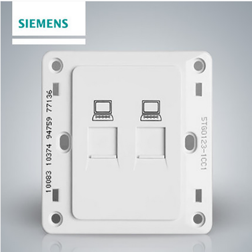 西门子SIEMENS 远景系列二位八芯电脑插座RJ45(超5类)，5TG01231CC1 雅白