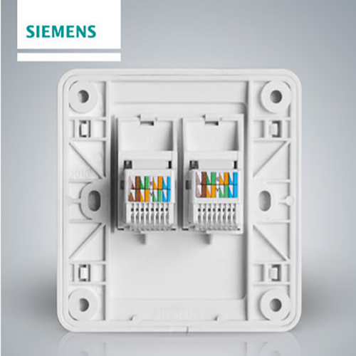 西门子SIEMENS 远景系列二位八芯电脑插座RJ45(超5类)，5TG01231CC1 雅白