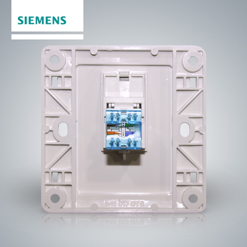 西门子SIEMENS 远景系列一位八芯电脑插座RJ45(六类,非屏蔽)，5TG01271CC1 雅白