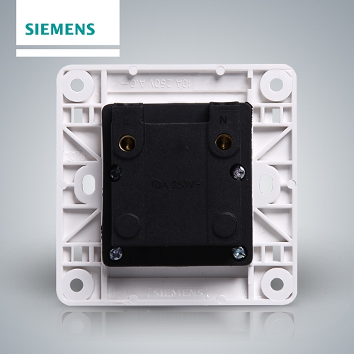 西门子SIEMENS 远景系列双联10A二极扁圆两用插座，5UB03011CC1 雅白