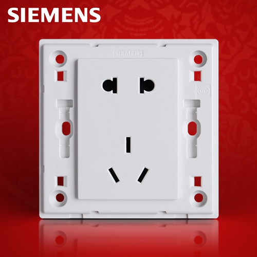 西门子SIEMENS 品宜系列 86型三孔16A暗插座16A，5UB0644-2NC01