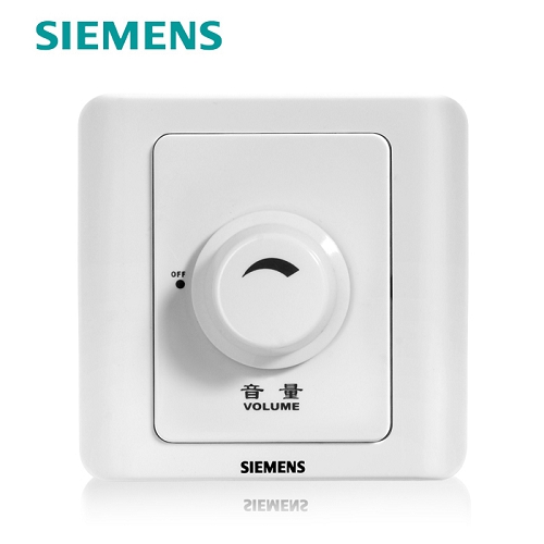 西门子SIEMENS 远景系列定压调音开关(带消防端子DC24V，负载功率≤10瓦)，5UH82203NC01 雅白  5UH82203NC01