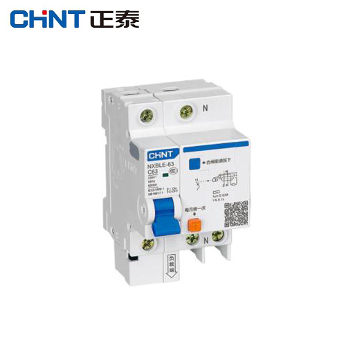 正泰CHINT 微型剩余电流保护断路器 NXBLE-63, 1P+N 6A B型 100mA A