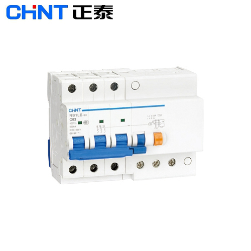 正泰CHINT 微型剩余电流保护断路器 NB1LE-63, 3P 50A C型 30mA AC