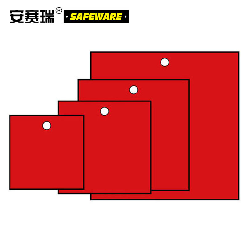 空白塑料吊牌-正方形,38.1×38.1mm,红色,100个/包，14803