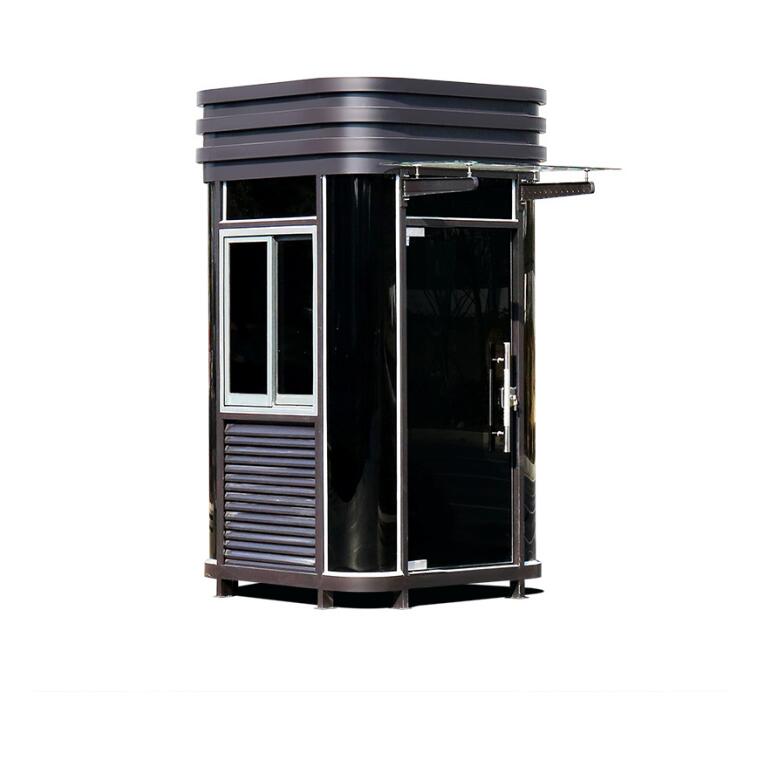 保安岗亭室内吊顶用木板基础加贴铝塑板,电源配置有两套圆型21w杰能