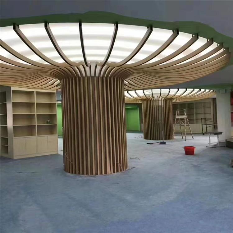 杭州弧形铝方通厂家价格 厂家实地深化设计安装节点