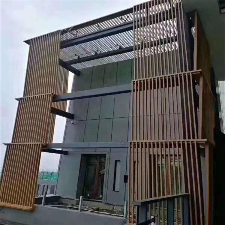 香港木纹弧形铝方通吊顶 厂家实地深化 按效果图深化