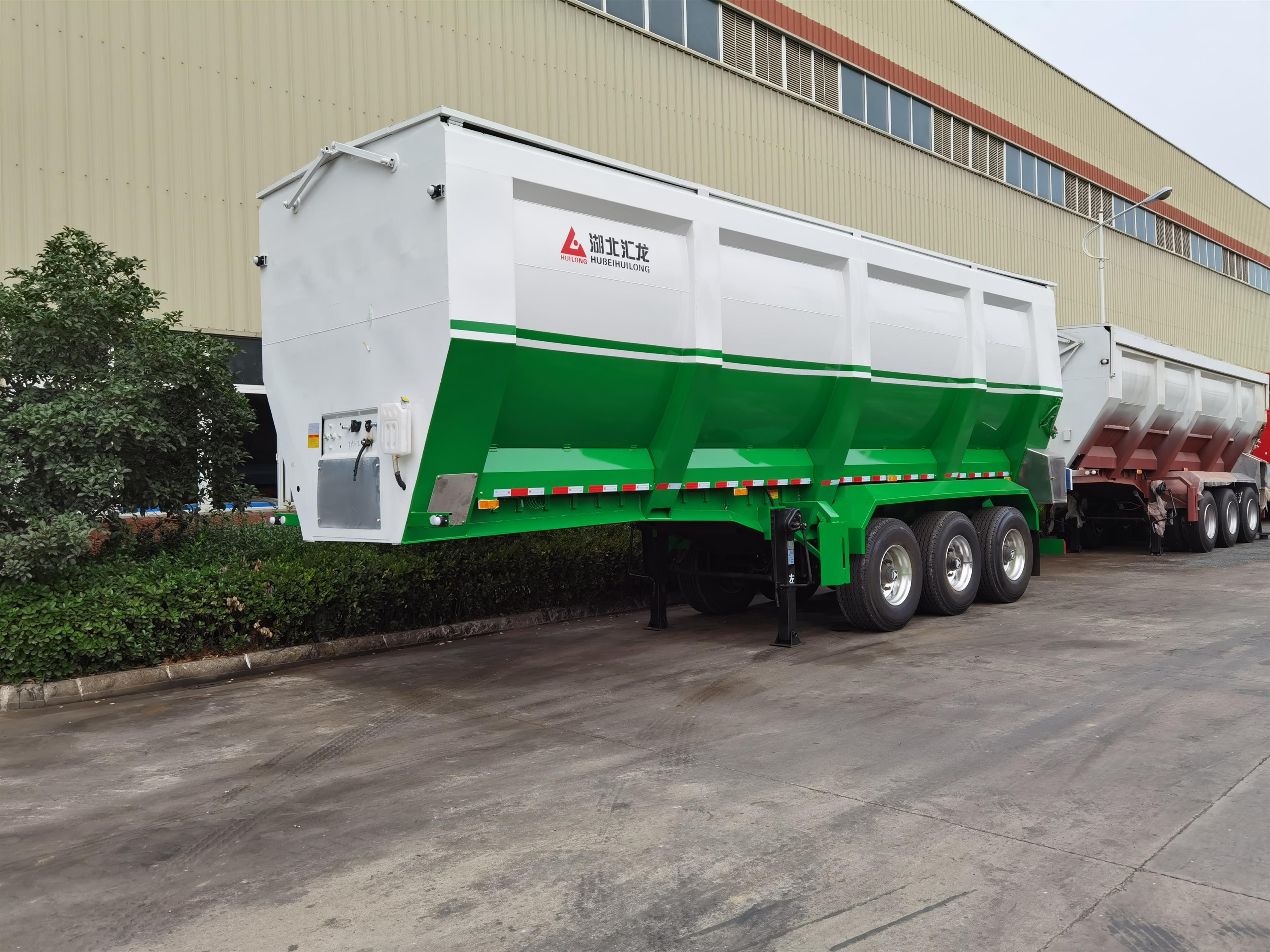 输送带自卸半挂车 安徽输送带卸货车