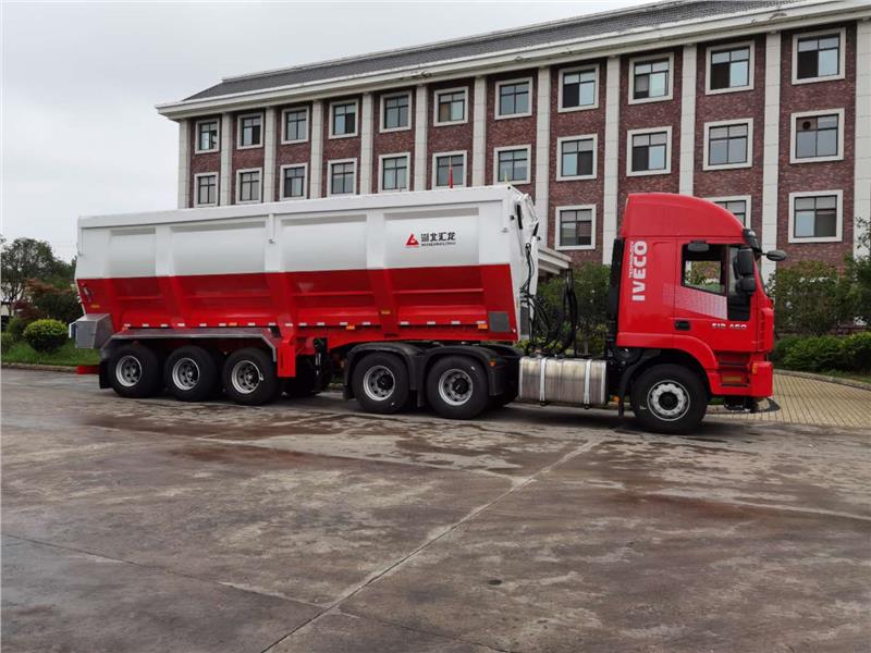 砂石料自卸车四川石籽运输半挂车