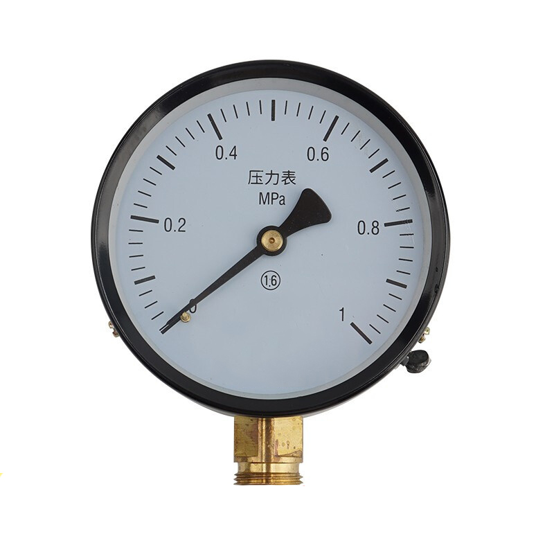 红旗 普通压力表 普通压力表 表盘直径 100mm 最大测量压力 1.6Mpa