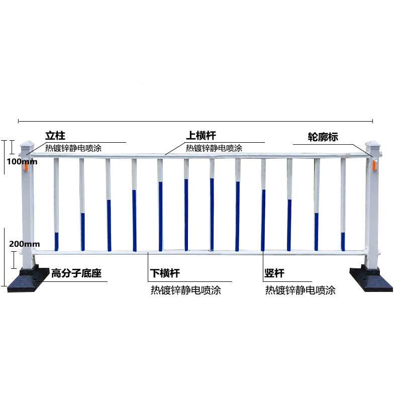 利达 公路护栏 护栏 长度2m 高度1.2m 铁质