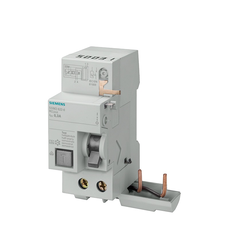 西门子SIEMENS 5SM2系列剩余电流保护模块，选择型电磁式 A(S)型 300mA 2P 0.3 ~ 40A，5SM26228  5SM26228