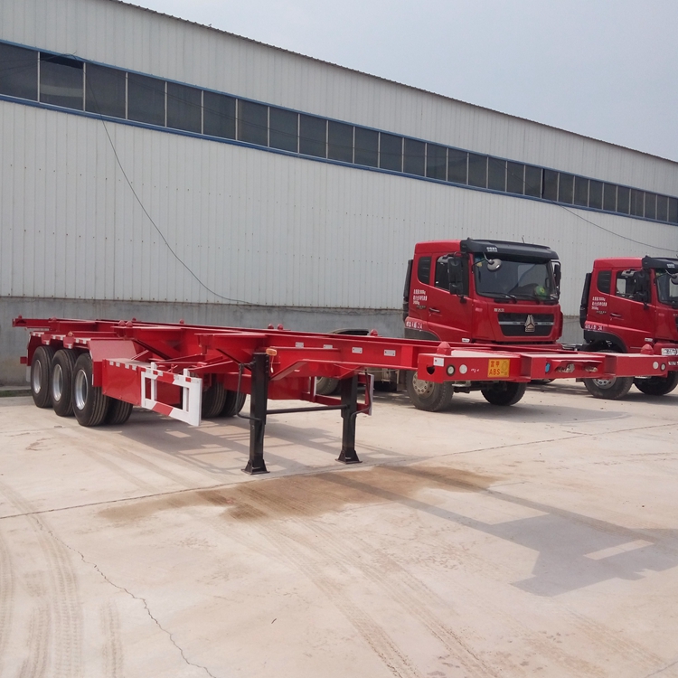 20尺二桥集装箱车架盘架子 集装箱运输半挂车品牌