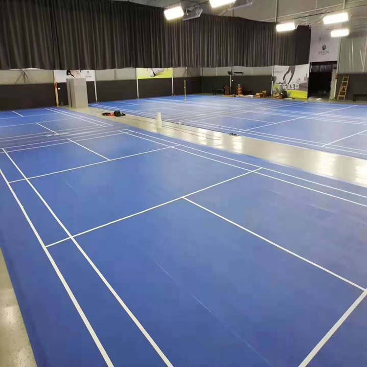 羽毛球运动地板 大庆pvc运动地板卷材 羽毛球地板胶