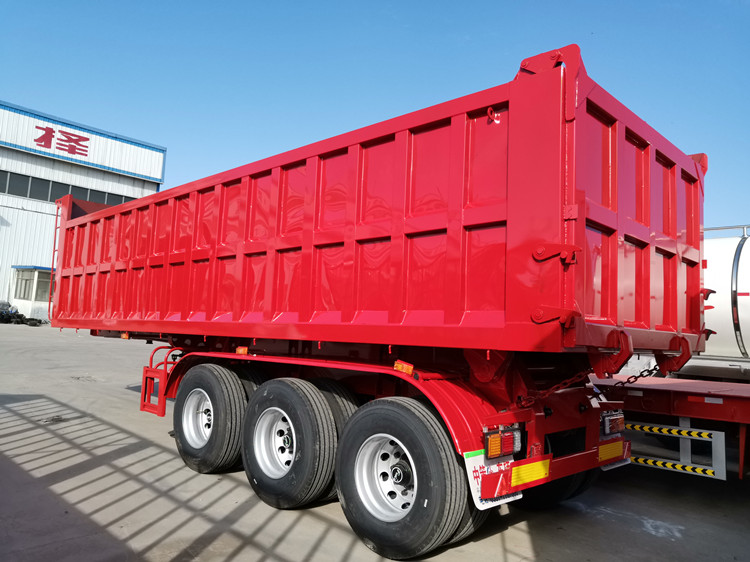 定製是種類後翻自卸半掛車廠家山東明航專用車製造有限公司類型自卸