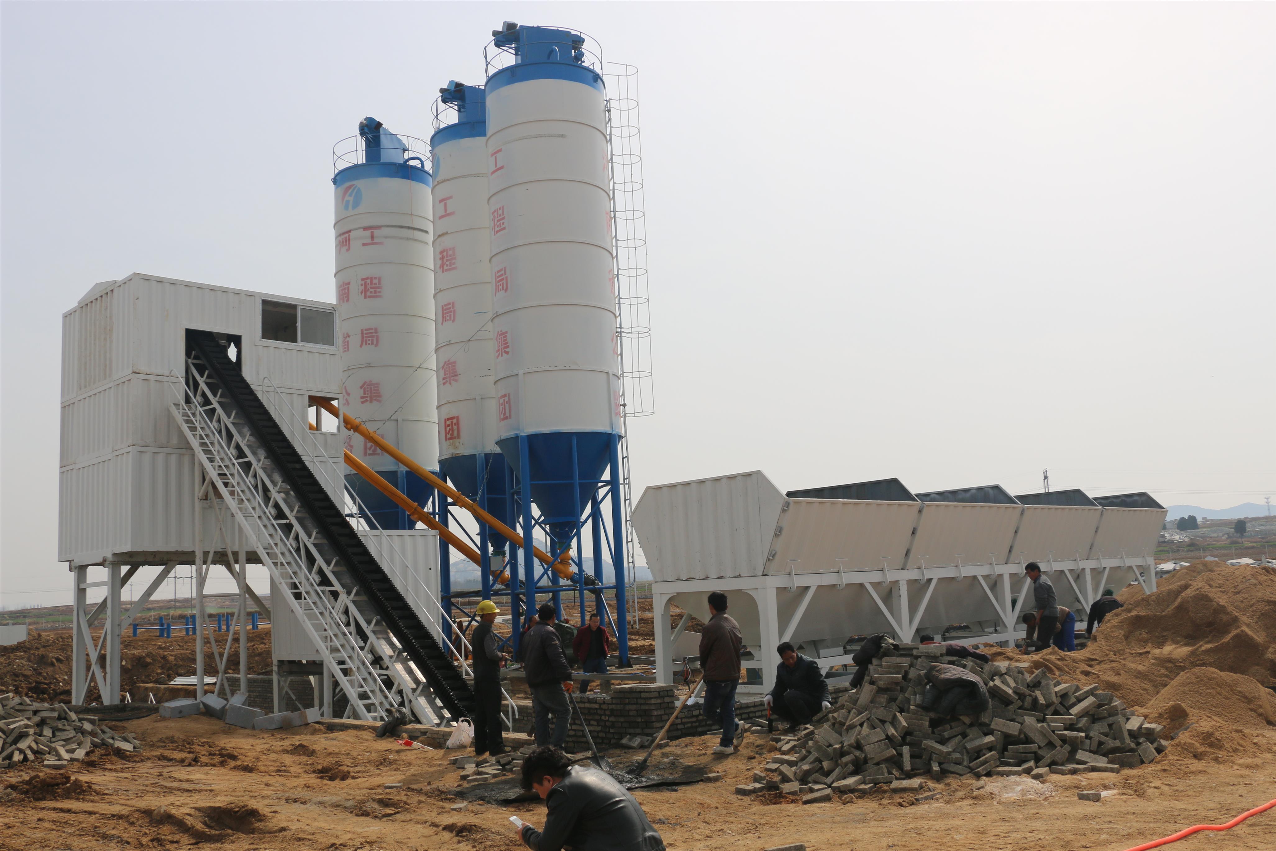 移动式混凝土搅拌站大型混凝土搅拌站定制销售