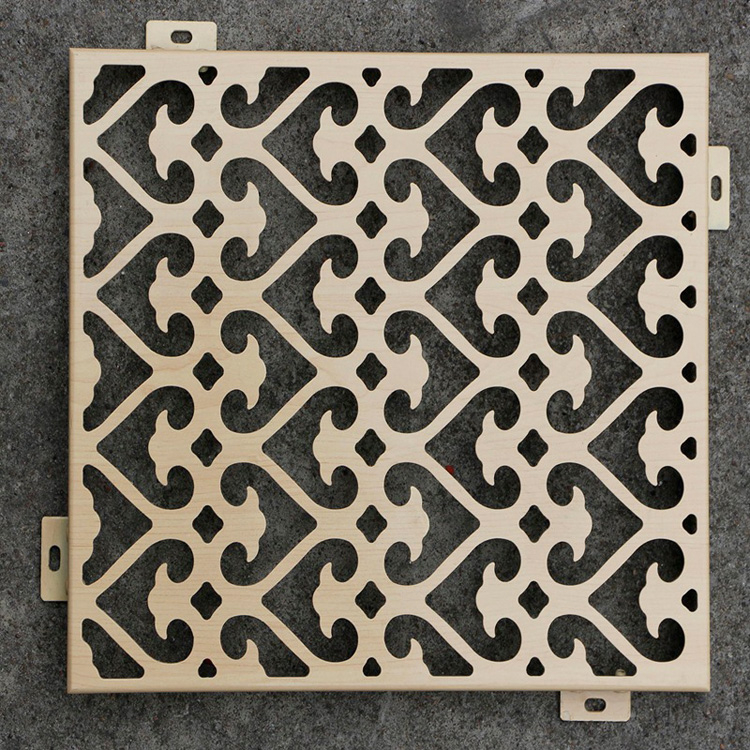 镂空铝窗花弧形雕刻铝窗花公司