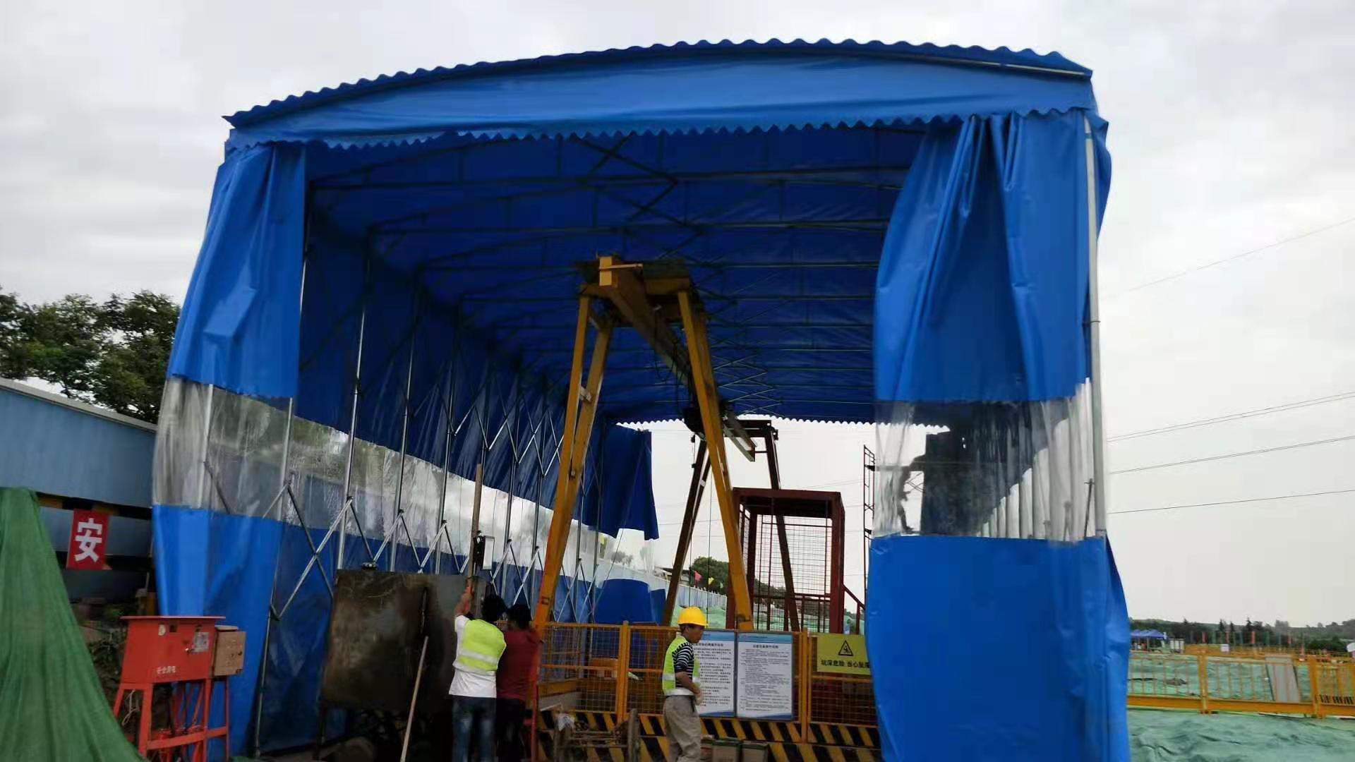 新闻资讯 四川正规雨篷 工地防尘棚厂家  5,铝合金雨棚:聚碳酸酯板便