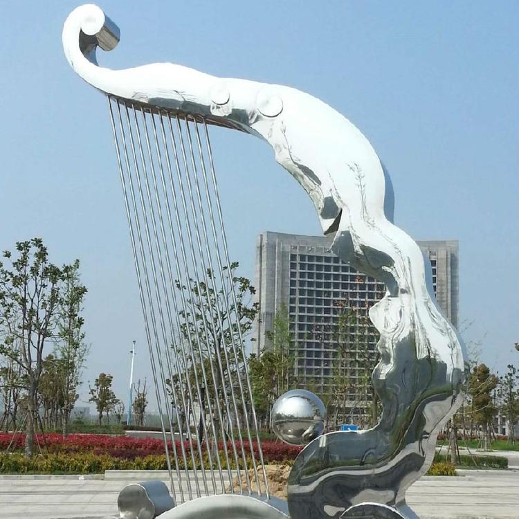 不锈钢雕塑厂家供应 济南园林不锈钢浪花雕塑