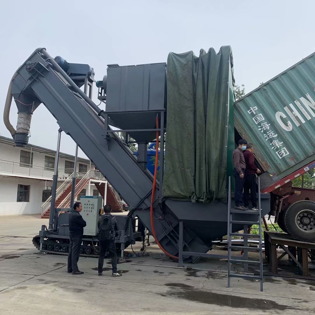 杭州自动装卸货液压粉料卸车机参数