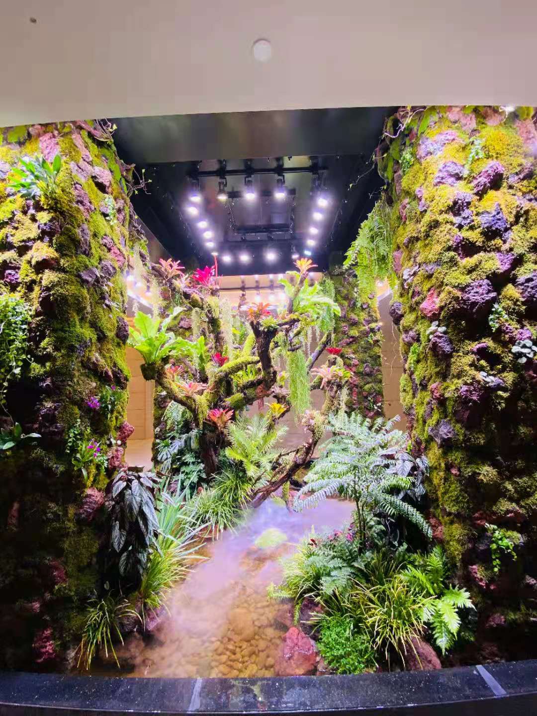 大型室内雨林景观 上海新房山水雨林景观定制