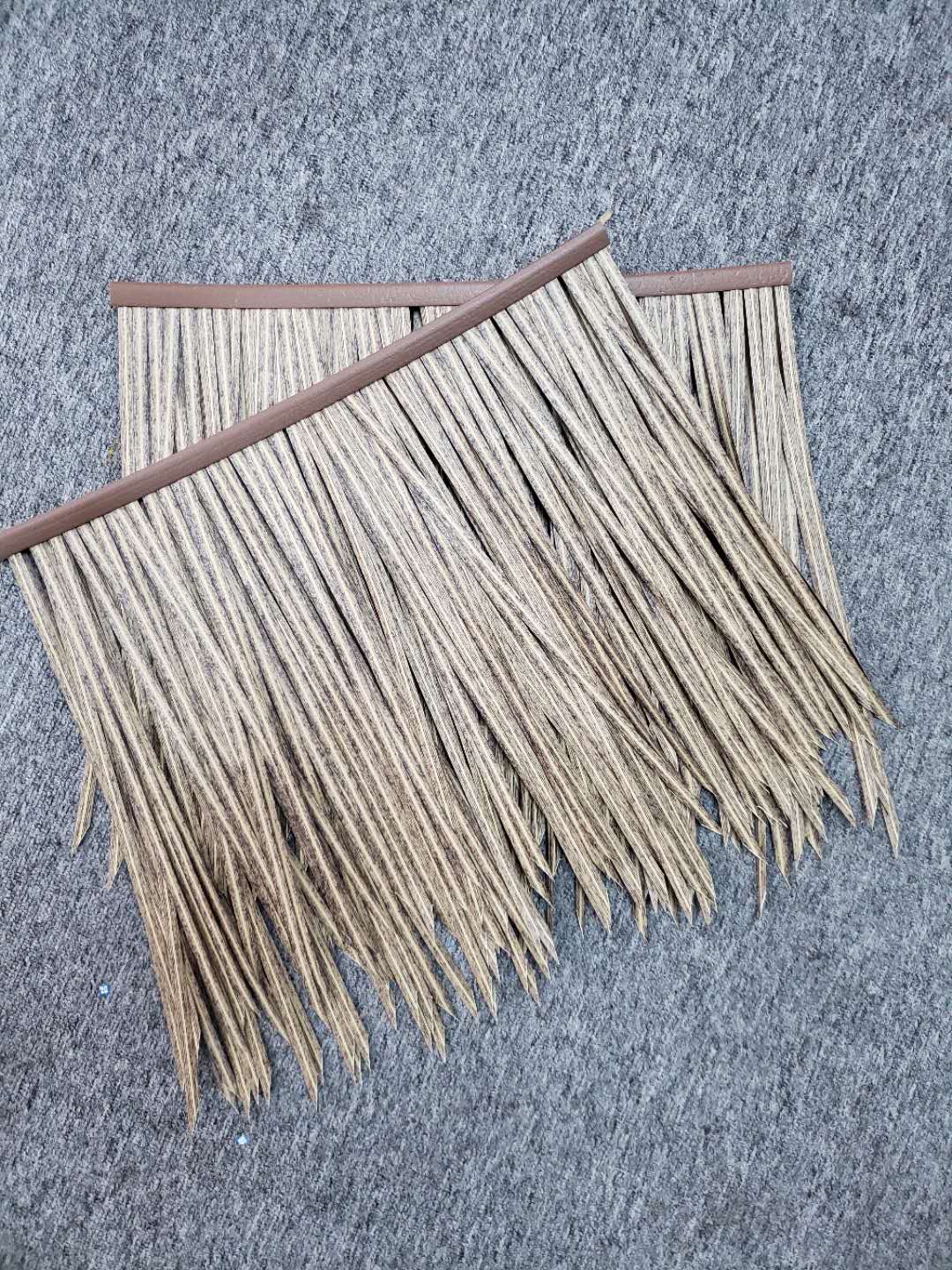 仿茅草仿稻草屋面石家庄pvc金属铝制茅草宏卓瓦业