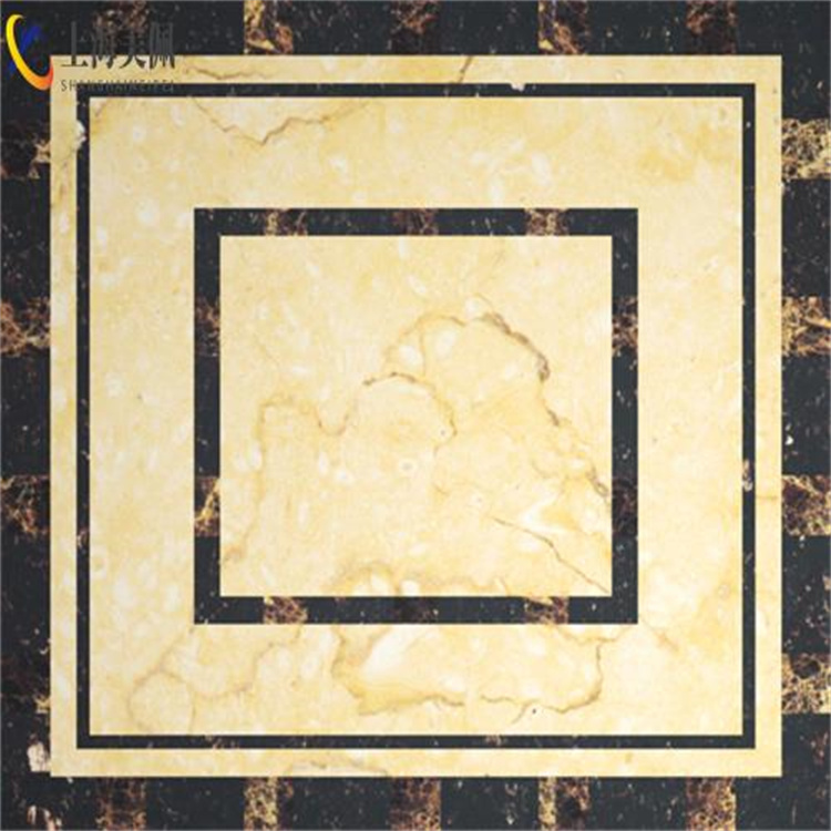 是已经安装好的电梯而且工厂已经预留厚度和重量,直接买好大理石拼花