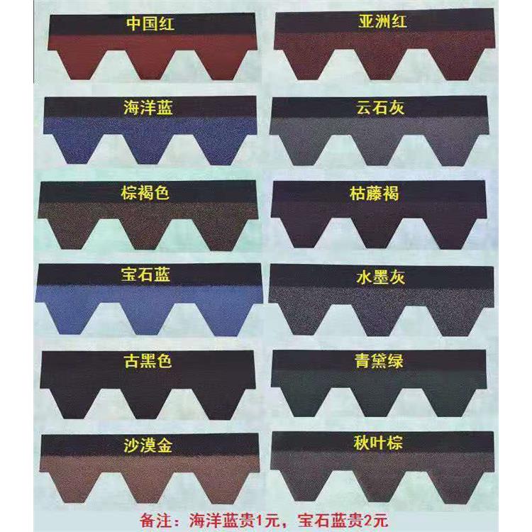 油氈瓦 蘭州玻纖胎瀝青瓦純鋁防火