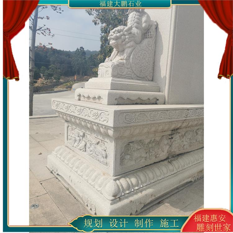 大理石牌坊 長春園林古建石門牌坊石雕公司